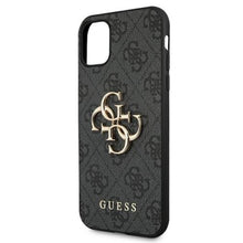 Заредете изображение във визуализатора на галерията – Original Case GUESS 4G Big Metal Logo GUHCN584GMGGR for Iphone 11 Pro grey
