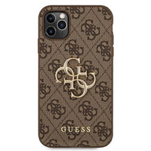 Заредете изображение във визуализатора на галерията – Original Case GUESS 4G Big Metal Logo GUHCN584GMGBR for Iphone 11 Pro brown
