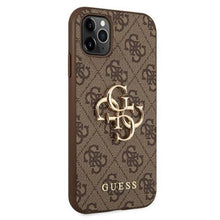 Заредете изображение във визуализатора на галерията – Original Case GUESS 4G Big Metal Logo GUHCN584GMGBR for Iphone 11 Pro brown
