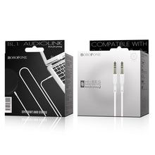 Заредете изображение във визуализатора на галерията – Borofone Cable BL1 Audiolink - jack 3,5mm to jack 3,5mm - 1 metre white
