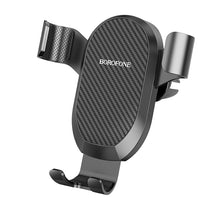 Заредете изображение във визуализатора на галерията – Borofone Car holder BH48 Warrior gravity, air vent mount black
