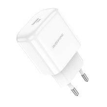 Заредете изображение във визуализатора на галерията – Borofone Wall charger BN3 Premium - Type C - QC 3.0 PD 2.0 20W white
