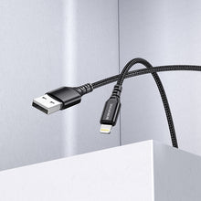 Заредете изображение във визуализатора на галерията – Borofone Cable BX54 Ultra Bright - USB to Lightning - 2,4A 1 metre black
