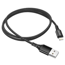 Заредете изображение във визуализатора на галерията – Borofone Cable BX54 Ultra Bright - USB to Lightning - 2,4A 1 metre black
