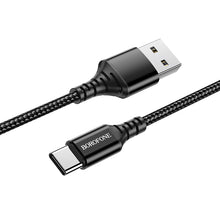 Заредете изображение във визуализатора на галерията – Borofone Cable BX54 Ultra Bright - USB to Type C - 2,4A 1 metre black
