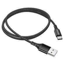 Заредете изображение във визуализатора на галерията – Borofone Cable BX54 Ultra Bright - USB to Type C - 2,4A 1 metre black
