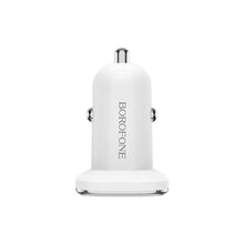 Заредете изображение във визуализатора на галерията – Borofone Car charger BZ12A Lasting Power - USB - QC 3.0 18W 3A with USB to Micro USB cable white

