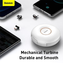Заредете изображение във визуализатора на галерията – Baseus Cable Zinc Magnetic 3 in 1 - Type C to Micro USB, Lightning, Type C - 20W 1 metre (CAMLC-02) white
