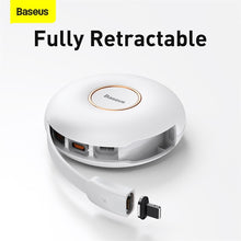 Заредете изображение във визуализатора на галерията – Baseus Cable Zinc Magnetic 3 in 1 - Type C to Micro USB, Lightning, Type C - 20W 1 metre (CAMLC-02) white
