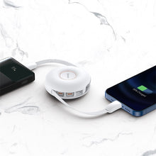 Заредете изображение във визуализатора на галерията – Baseus Cable Zinc Magnetic 3 in 1 - Type C to Micro USB, Lightning, Type C - 20W 1 metre (CAMLC-02) white
