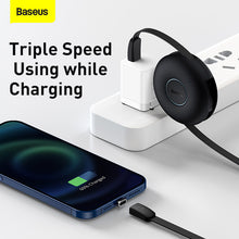 Заредете изображение във визуализатора на галерията – Baseus Cable Zinc Magnetic 3 in 1 - Type C to Micro USB, Lightning, Type C - 20W 1 metre (CAMLC-01) black
