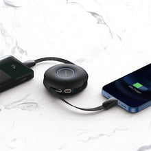 Заредете изображение във визуализатора на галерията – Baseus Cable Zinc Magnetic 3 in 1 - Type C to Micro USB, Lightning, Type C - 20W 1 metre (CAMLC-01) black
