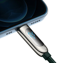 Заредете изображение във визуализатора на галерията – Baseus Cable Display - Type C to Lightning - PD 20W 2A 1 metre (CATLSK-06) green
