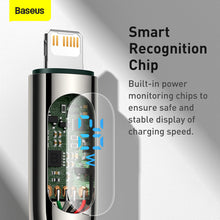 Заредете изображение във визуализатора на галерията – Baseus Cable Display - Type C to Lightning - PD 20W 2A 1 metre (CATLSK-06) green
