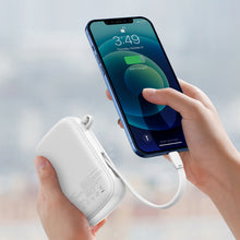 Заредете изображение във визуализатора на галерията – Baseus Power Bank 20000mAh Qpow - USB + Type C - PD 3.0 QC 3.0 20W with Lightning cable (PPQD-H02) white
