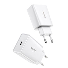 Заредете изображение във визуализатора на галерията – Baseus Speed Mini Wall Charger - Type C - 20W 3A (CCFS-SN02) white
