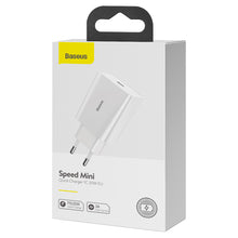 Заредете изображение във визуализатора на галерията – Baseus Speed Mini Wall Charger - Type C - 20W 3A (CCFS-SN02) white
