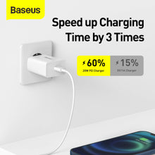 Заредете изображение във визуализатора на галерията – Baseus Speed Mini Wall Charger - Type C - 20W 3A (CCFS-SN02) white
