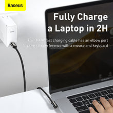 Заредете изображение във визуализатора на галерията – Baseus Cable Legend - Type C to Type C - angled 100W 2 metres (CATCS-A01) black
