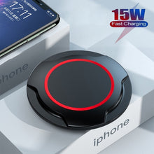 Заредете изображение във визуализатора на галерията – Wireless Induction Charger QI Universal Fast Charge magnetic - C02 UFO 15W Black (min.2A)
