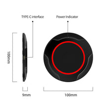 Заредете изображение във визуализатора на галерията – Wireless Induction Charger QI Universal Fast Charge magnetic - C02 UFO 15W Black (min.2A)

