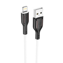 Заредете изображение във визуализатора на галерията – Borofone Cable BX63 Charming - USB to Lightning - 2,4A 1 metre black-white

