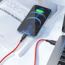 Заредете изображение във визуализатора на галерията – Borofone Cable BX63 Charming - USB to Lightning - 2,4A 1 metre black-red
