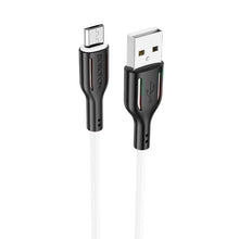 Заредете изображение във визуализатора на галерията – Borofone Cable BX63 Charming - USB to MicroUSB - 2,4A 1 metre black-white
