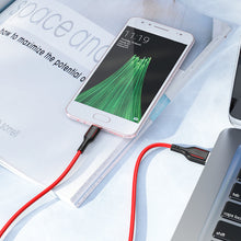 Заредете изображение във визуализатора на галерията – Borofone Cable BX63 Charming - USB to MicroUSB - 2,4A 1 metre black-red
