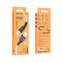 Заредете изображение във визуализатора на галерията – Borofone Cable BX63 Charming - USB to Type C - 3A 1 metre black-white
