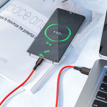 Заредете изображение във визуализатора на галерията – Borofone Cable BX63 Charming - USB to Type C - 3A 1 metre black-red
