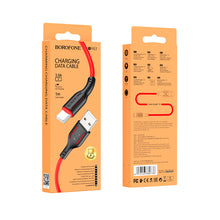 Заредете изображение във визуализатора на галерията – Borofone Cable BX63 Charming - USB to Type C - 3A 1 metre black-red
