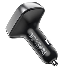 Заредете изображение във визуализатора на галерията – Borofone Transmitter FM BC32 Sunlight MP3, Bluetooth - 2xUSB + microSD - QC 3.0 18W 2,4A black
