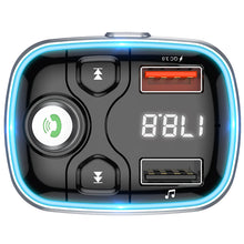 Заредете изображение във визуализатора на галерията – Borofone Transmitter FM BC32 Sunlight MP3, Bluetooth - 2xUSB + microSD - QC 3.0 18W 2,4A black
