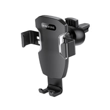 Заредете изображение във визуализатора на галерията – Borofone Car holder BH55 Fenix gravity, air vent mount black-silver
