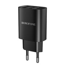Заредете изображение във визуализатора на галерията – Borofone Wall charger BN2 Super - 2xUSB - 2,1A black

