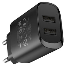 Заредете изображение във визуализатора на галерията – Borofone Wall charger BN2 Super - 2xUSB - 2,1A black
