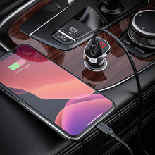 Заредете изображение във визуализатора на галерията – Borofone Car charger BZ15 Auspicious - 2xUSB - 2,4A with USB to Lightning cable black

