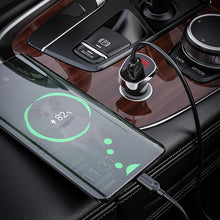 Заредете изображение във визуализатора на галерията – Borofone Car charger BZ15 Auspicious - 2xUSB - 2,4A with USB to Type C cable black
