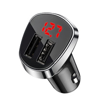Заредете изображение във визуализатора на галерията – Borofone Car charger BZ15 Auspicious - 2xUSB - 2,4A with USB to Type C cable black
