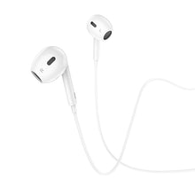 Заредете изображение във визуализатора на галерията – Borofone Earphones BM30 Max Acoustic with Lightning plug with microphone white
