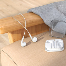 Заредете изображение във визуализатора на галерията – Borofone Earphones BM30 Max Acoustic with Lightning plug with microphone white

