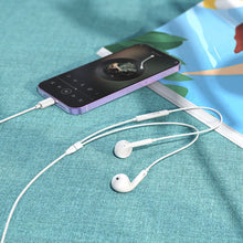 Заредете изображение във визуализатора на галерията – Borofone Earphones BM30 Max Acoustic with Lightning plug with microphone white
