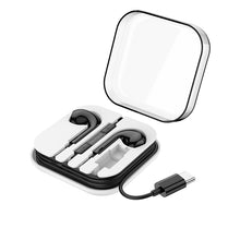 Заредете изображение във визуализатора на галерията – Borofone Earphones BM30 Max Acoustic with Type C plug with microphone (DAC) black
