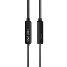 Заредете изображение във визуализатора на галерията – Borofone Earphones BM40 Sage with microphone black
