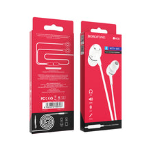 Заредете изображение във визуализатора на галерията – Borofone Earphones BM36 Acura with microphone white
