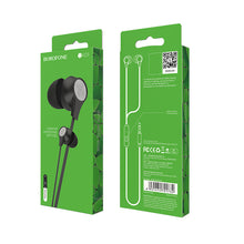 Заредете изображение във визуализатора на галерията – Borofone Earphones BM28 Tender Sound with microphone black
