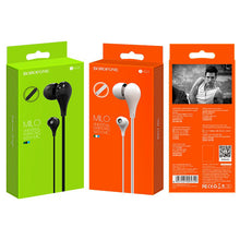 Заредете изображение във визуализатора на галерията – Borofone Earphones BM24 Milo with microphone white
