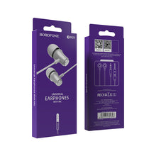 Заредете изображение във визуализатора на галерията – Borofone Earphones BM29 Gratified with microphone silver
