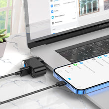 Заредете изображение във визуализатора на галерията – Borofone USB port splitter DH3 - USB to 3xUSB - black
